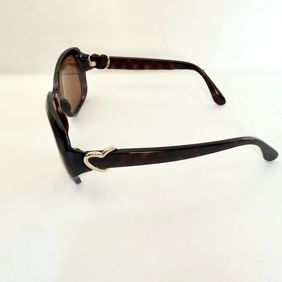 Marc Jacobs mmj306 Silver Heart Round Tortoise Shell Full Rum Sunglasses 54mm main image 5
